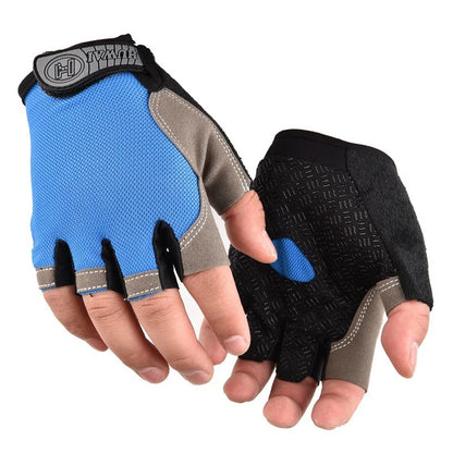 Half-finger Fitness Gloves Unisex Silicone Non-slip Sports Glove Outdoor Cycling Gloves Fitness Training Camping Equipment