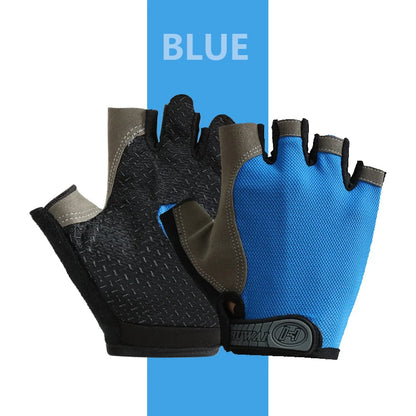 Half-finger Fitness Gloves Unisex Silicone Non-slip Sports Glove Outdoor Cycling Gloves Fitness Training Camping Equipment