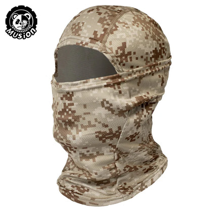 MusionTactical Balaclava Full Face Mask Quick-dryHiking Cycling Camping Hunting AirsoftHood Cap Bike Head Cover Summer Men Women