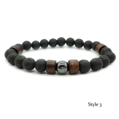 8mm Volcanic Stone Bracelet for Men
