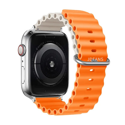 Ocean strap For Apple Watch Ultra 2 Band 49mm 10 9 8 7 45mm 41mm Silicone Bracelet Wristband iWatch 6 5 4 3 SE 44mm 40 42mm band