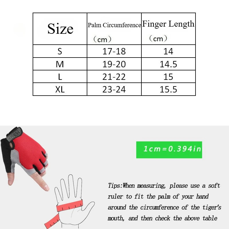 Half-finger Fitness Gloves Unisex Silicone Non-slip Sports Glove Outdoor Cycling Gloves Fitness Training Camping Equipment