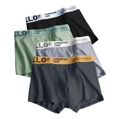 5pcs Men's Underwear, Breathable Comfy Quick Drying Stretchy Boxer Trunks, Sexy Underpants, Men's Trendy Boxer Panties