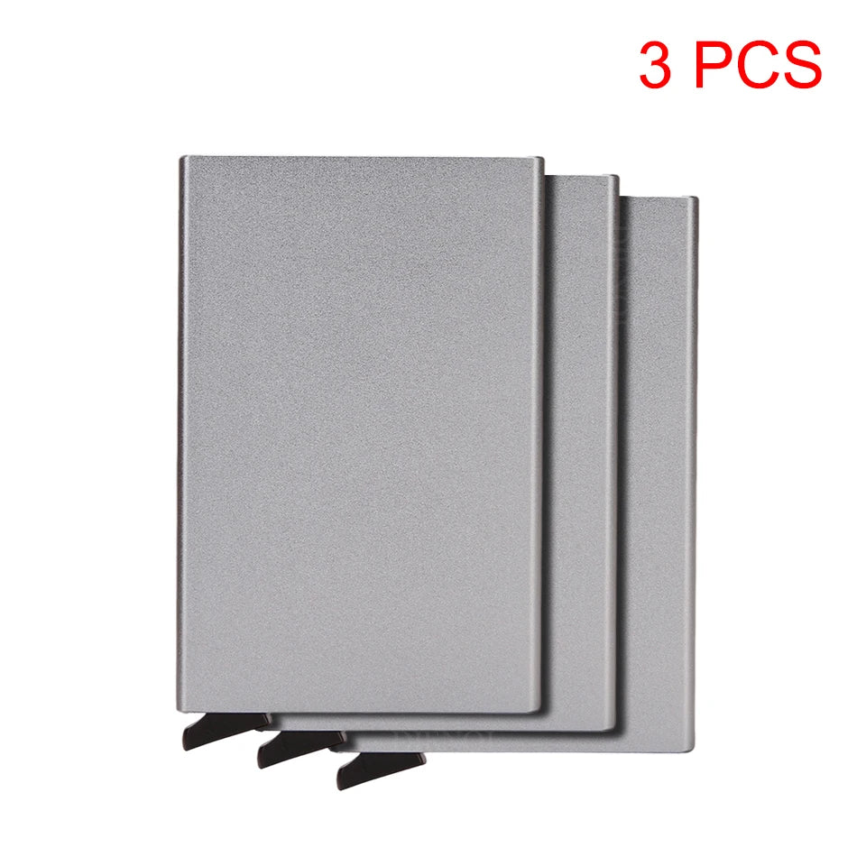 Rfid Credit Card Holder Metal Thin Slim Smart Wallet Men Women Wallets Pop Up Minimalist Small Black Purse Mini Walets for Men