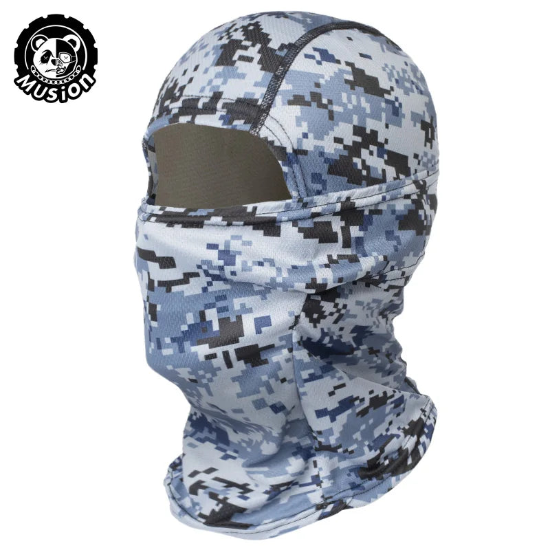 MusionTactical Balaclava Full Face Mask Quick-dryHiking Cycling Camping Hunting AirsoftHood Cap Bike Head Cover Summer Men Women