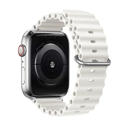 Ocean strap For Apple Watch Ultra 2 Band 49mm 10 9 8 7 45mm 41mm Silicone Bracelet Wristband iWatch 6 5 4 3 SE 44mm 40 42mm band